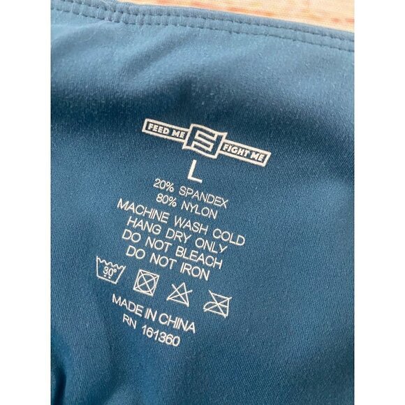 Feed Me Fight Me Women's Blue Athletic Crossfit Leggings - Large - Picture 9 of 12